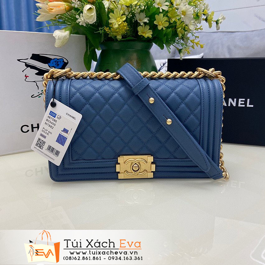 Túi Xách Chanel Boy Bag Siêu Cấp Màu Xanh Đẹp M67086.