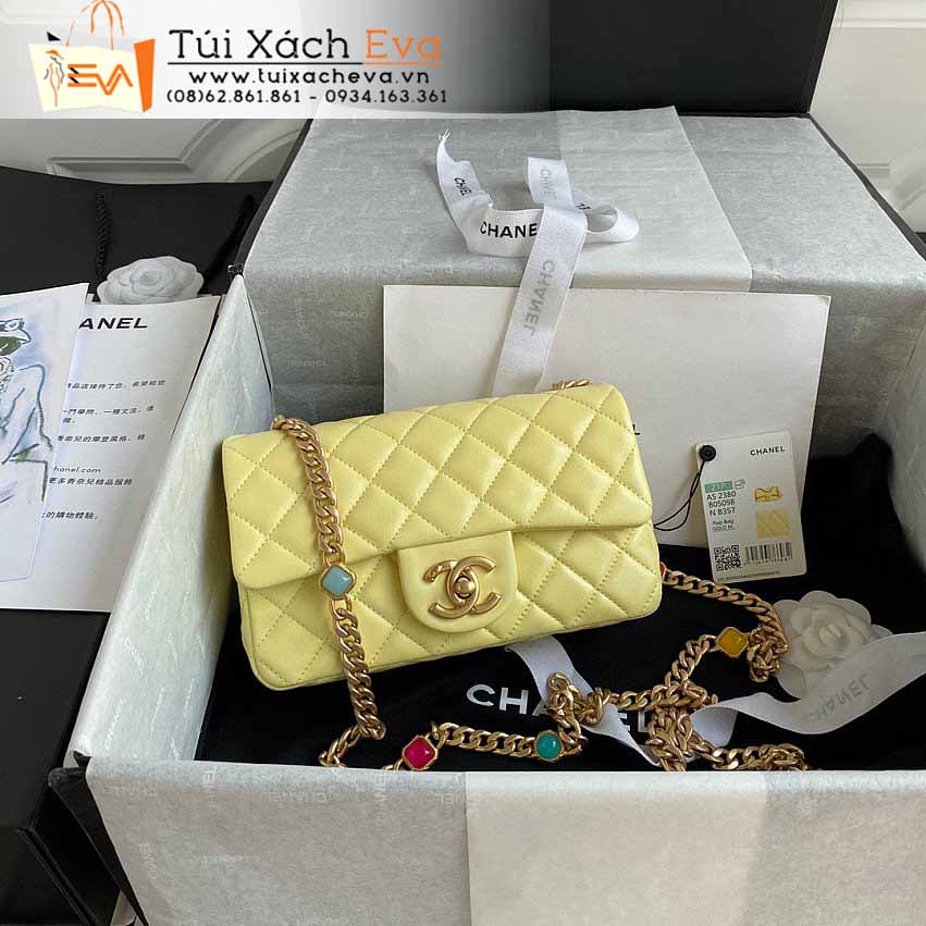 Túi Xách Chanel Classic Bag Siêu Cấp Màu Vàng Đẹp M2380.