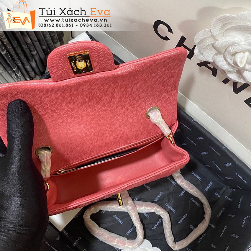 Túi Xách Chanel Classic Flap Bag Siêu Cấp Màu Cam Đẹp M1116.