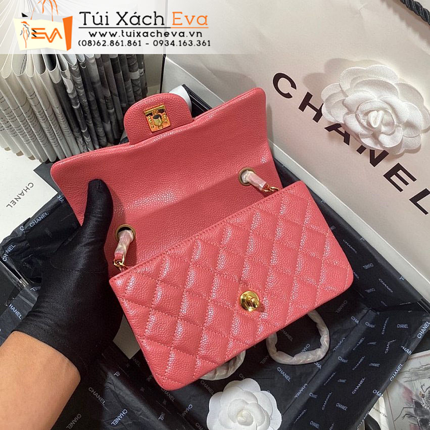 Túi Xách Chanel Classic Flap Bag Siêu Cấp Màu Cam Đẹp M1116.