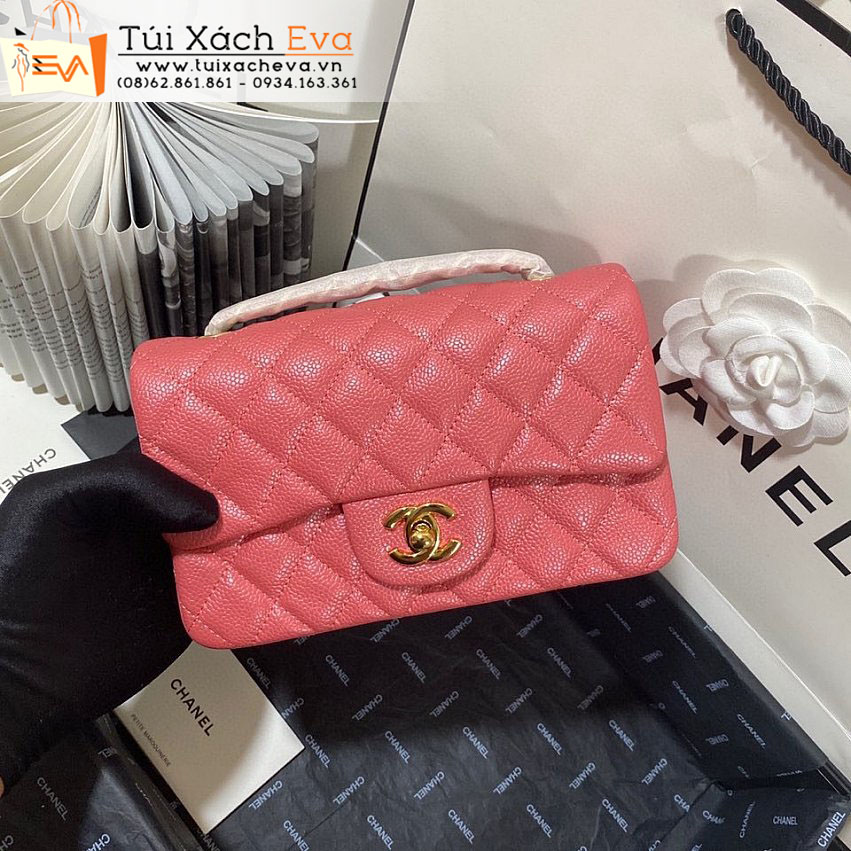 Túi Xách Chanel Classic Flap Bag Siêu Cấp Màu Cam Đẹp M1116.
