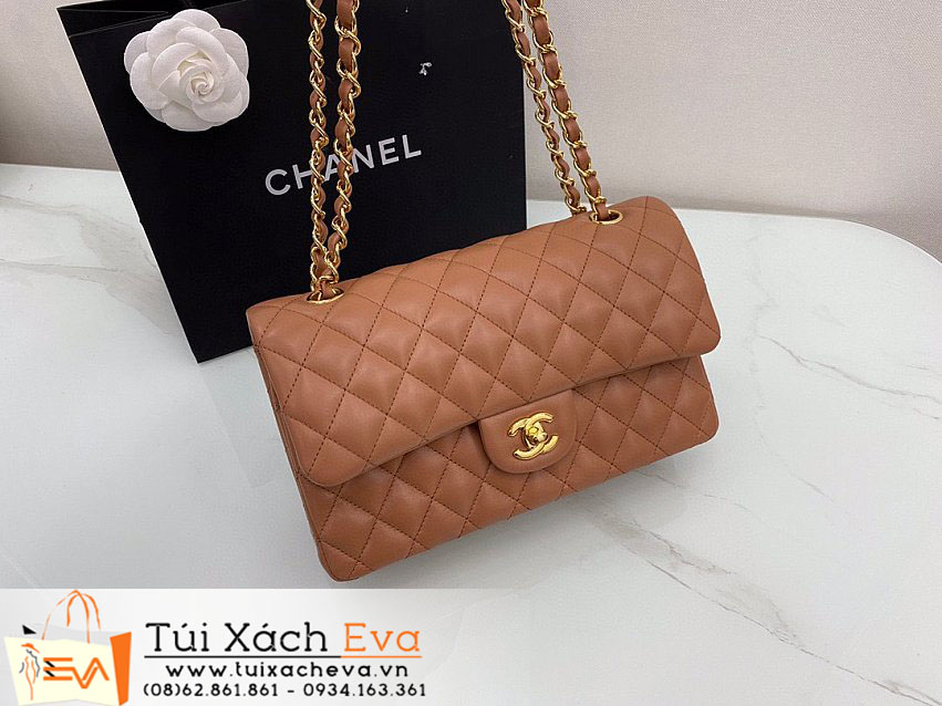 Túi Xách Chanel Classic Flap Bag Siêu Cấp Màu Nâu Đẹp.