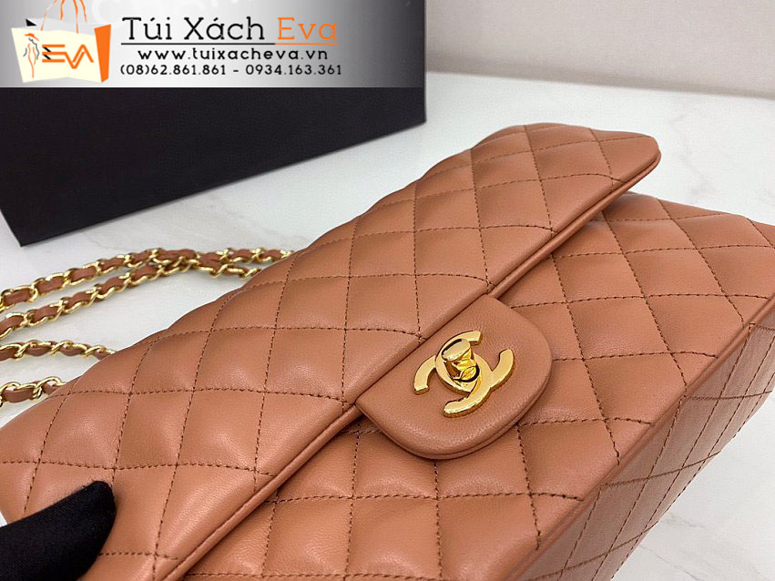 Túi Xách Chanel Classic Flap Bag Siêu Cấp Màu Nâu Đẹp.