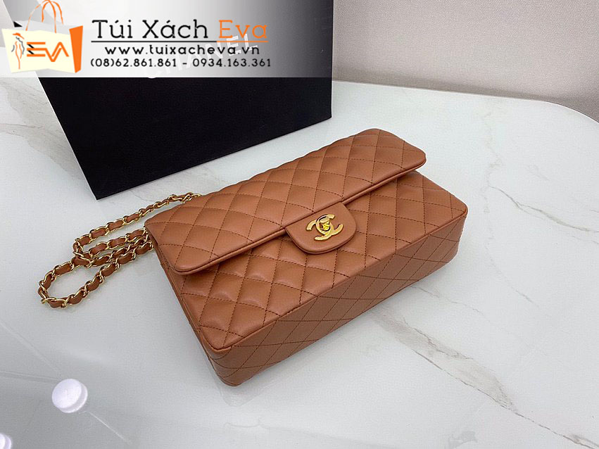 Túi Xách Chanel Classic Flap Bag Siêu Cấp Màu Nâu Đẹp.