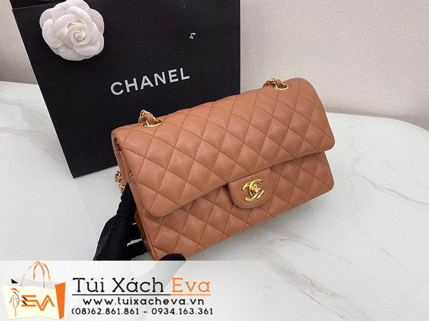 Túi Xách Chanel Classic Flap Bag Siêu Cấp Màu Nâu Đẹp.