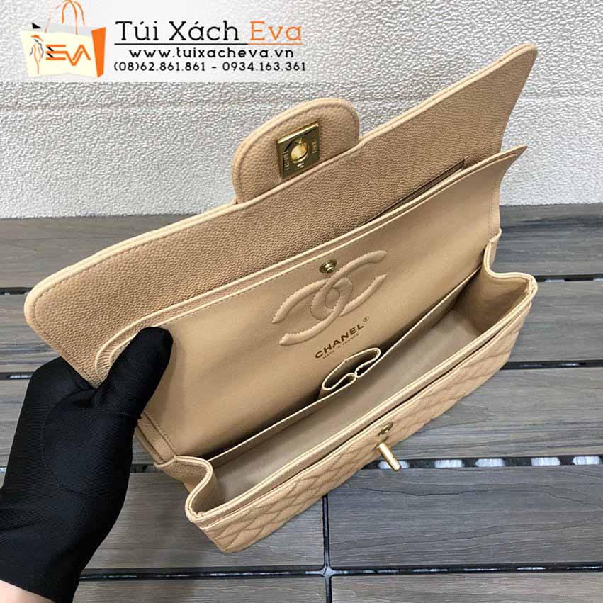 Túi Xách Chanel Classic Flap Bag SIêu Cấp Mảu Vàng Đẹp M1112.