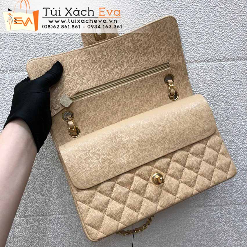 Túi Xách Chanel Classic Flap Bag SIêu Cấp Mảu Vàng Đẹp M1112.