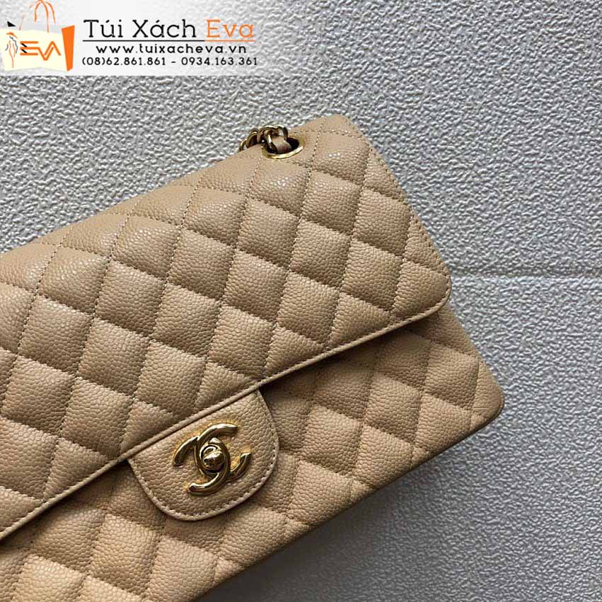 Túi Xách Chanel Classic Flap Bag SIêu Cấp Mảu Vàng Đẹp M1112.