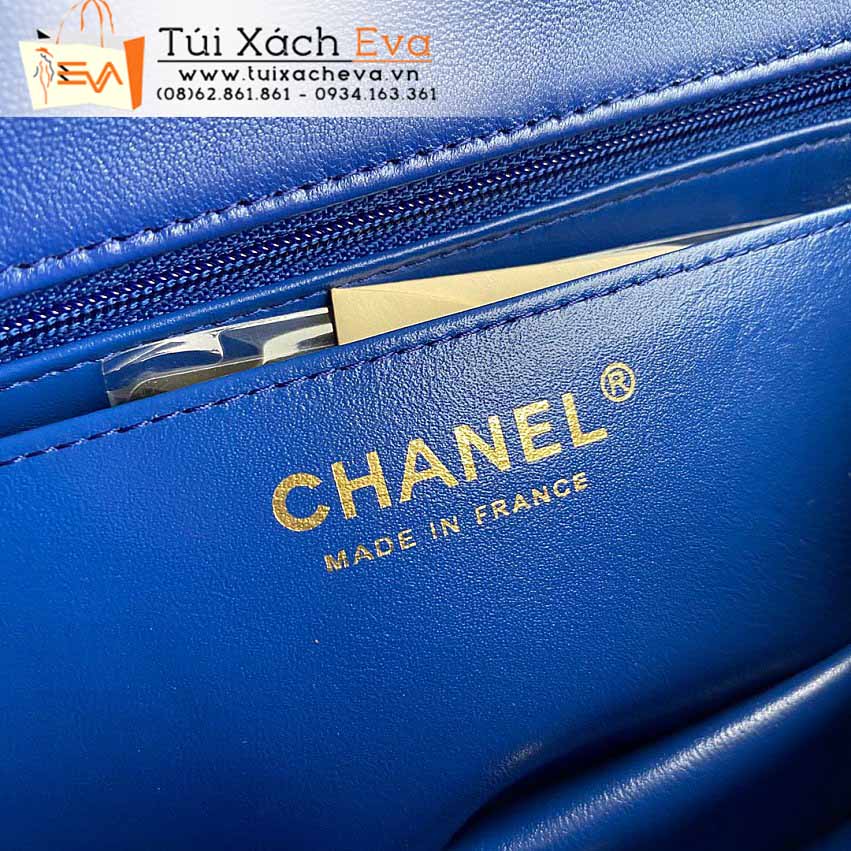 Túi Xách Chanel Classic Flap Bag Siêu Cấp Màu Xanh Dương Đẹp M2431.