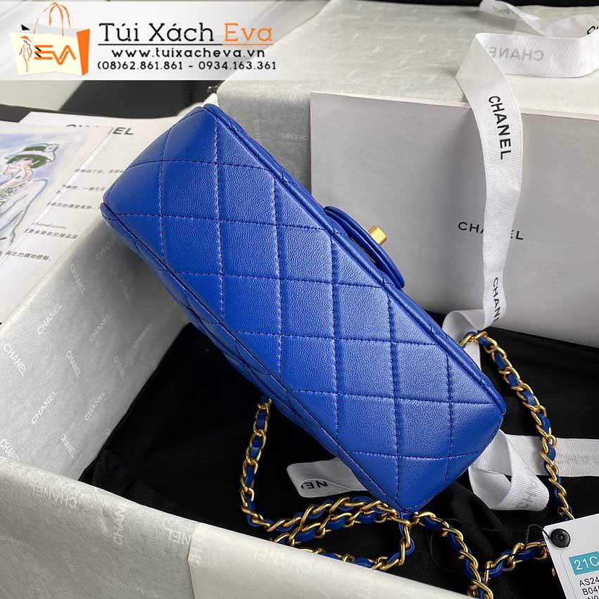 Túi Xách Chanel Classic Flap Bag Siêu Cấp Màu Xanh Dương Đẹp M2431.