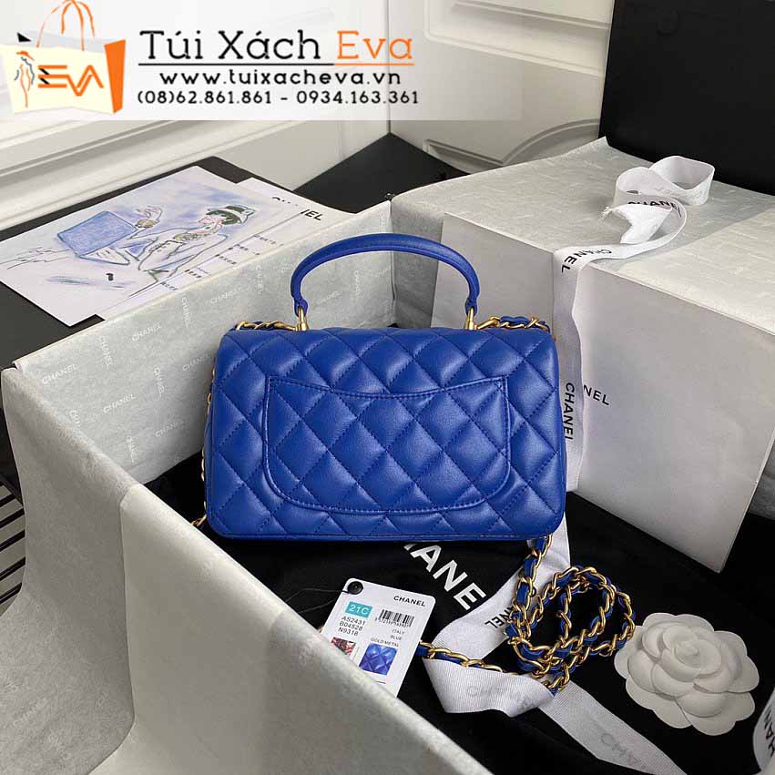 Túi Xách Chanel Classic Flap Bag Siêu Cấp Màu Xanh Dương Đẹp M2431.