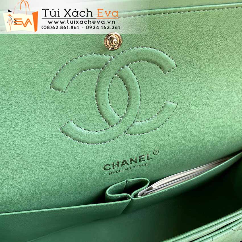 Túi Xách Chanel Classic Flap Bag Siêu Cấp Màu Xanh Lá Đẹp M01112.
