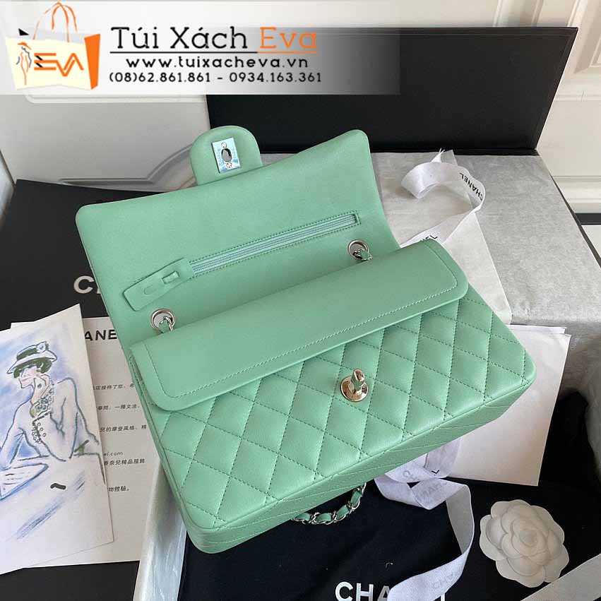 Túi Xách Chanel Classic Flap Bag Siêu Cấp Màu Xanh Lá Đẹp M01112.