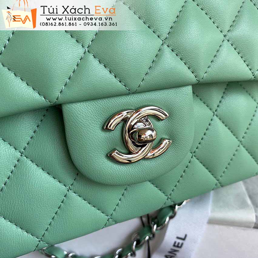Túi Xách Chanel Classic Flap Bag Siêu Cấp Màu Xanh Lá Đẹp M01112.