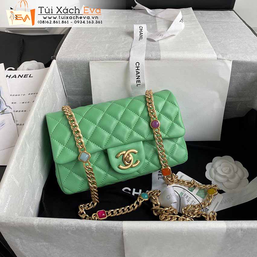 Túi Xách Chanel Classic Flap Bag Siêu Cấp Màu Xanh Đẹp M2380.