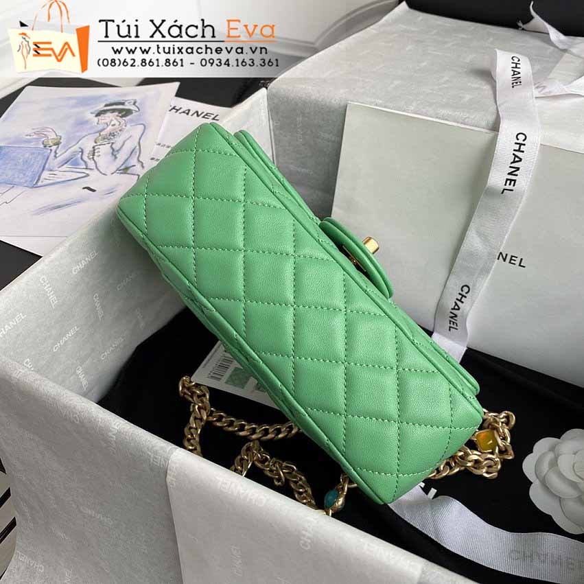 Túi Xách Chanel Classic Flap Bag Siêu Cấp Màu Xanh Đẹp M2380.