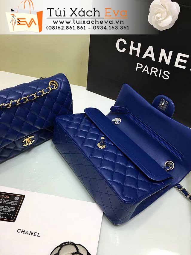 Túi Xách Chanel Classic Flap Bag Siêu Cấp Màu Xanh Đẹp M1112.