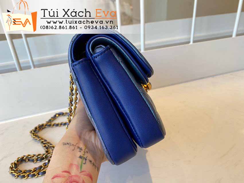 Túi Xách Chanel Classic Flap Bag Siêu Cấp Màu Xanh Đẹp M57277.