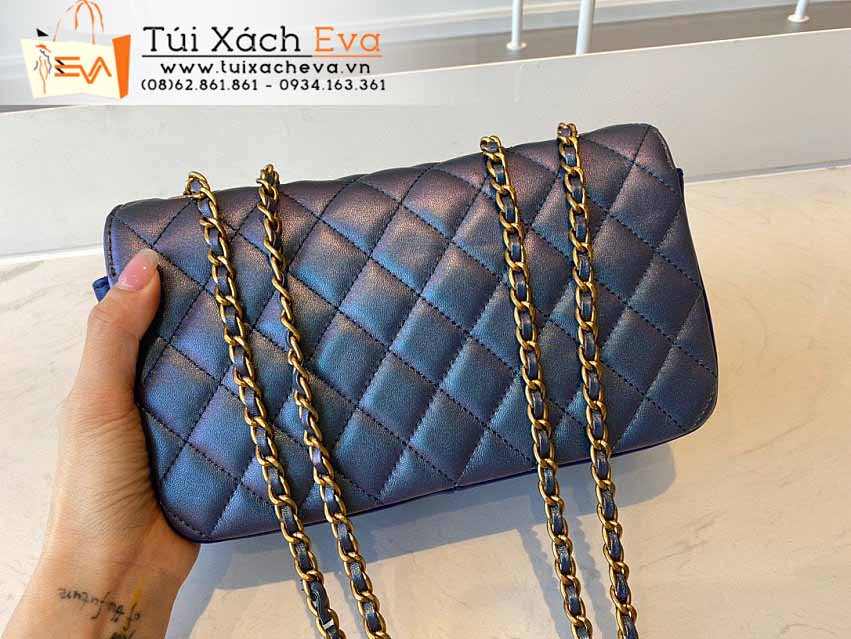 Túi Xách Chanel Classic Flap Bag Siêu Cấp Màu Xanh Đẹp M57277.