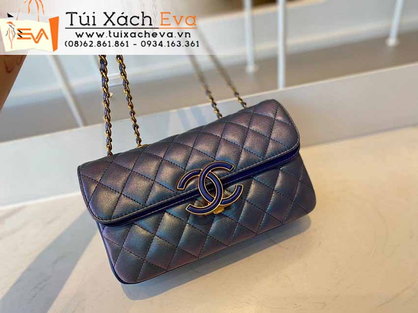 Túi Xách Chanel Classic Flap Bag Siêu Cấp Màu Xanh Đẹp M57277.