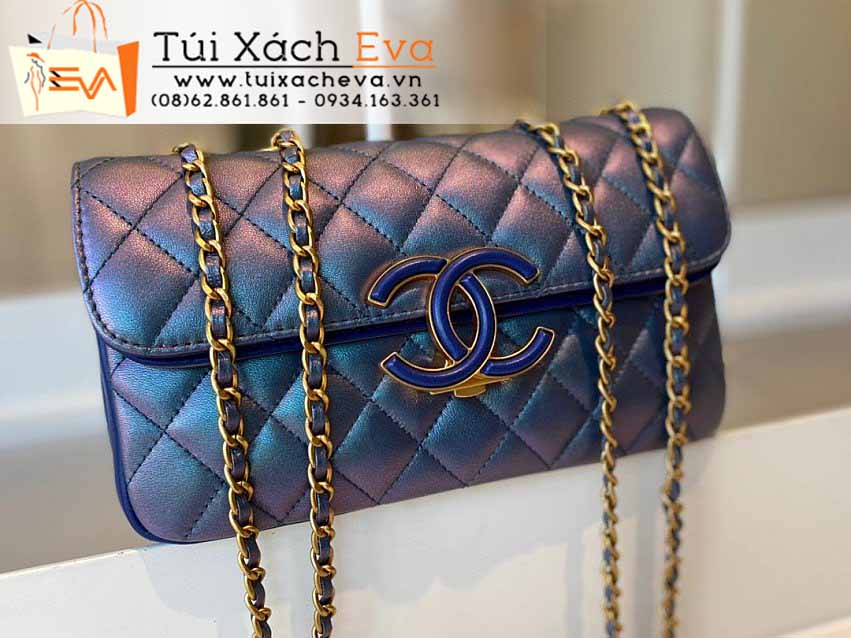 Túi Xách Chanel Classic Flap Bag Siêu Cấp Màu Xanh Đẹp M57277.