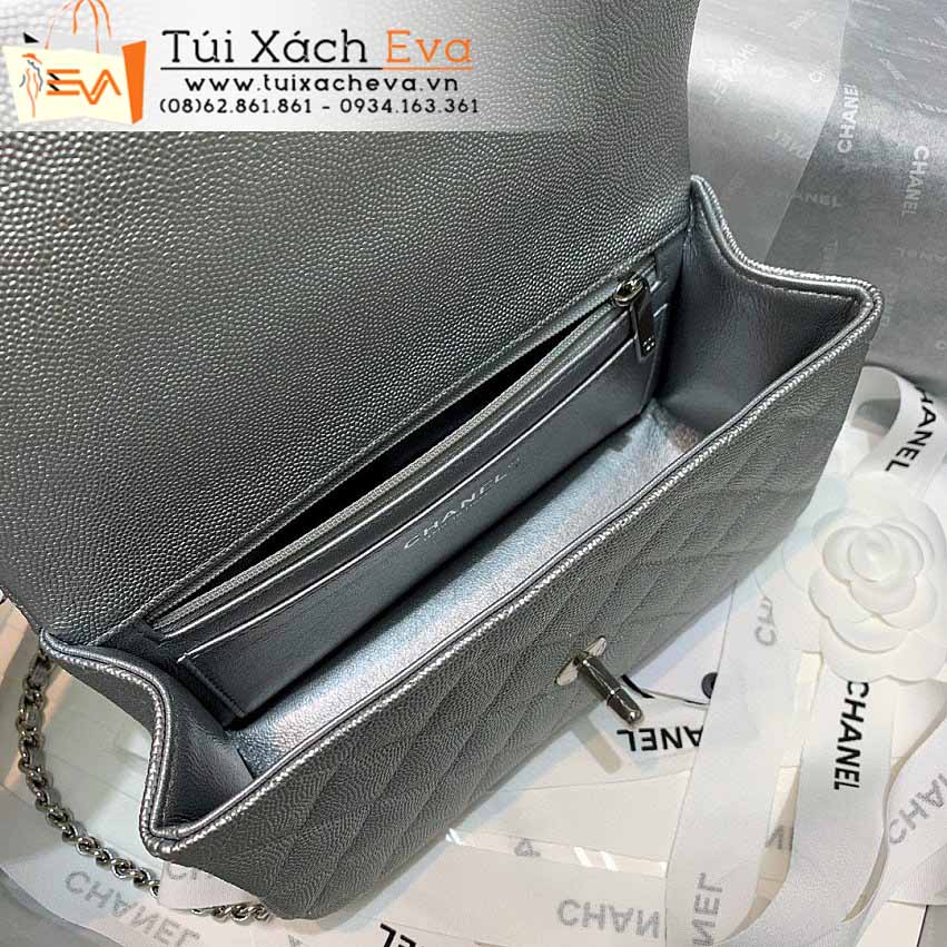 Túi Xách Chanel Classic Flap Bag Siêu Cấp Màu Xám Đẹp.