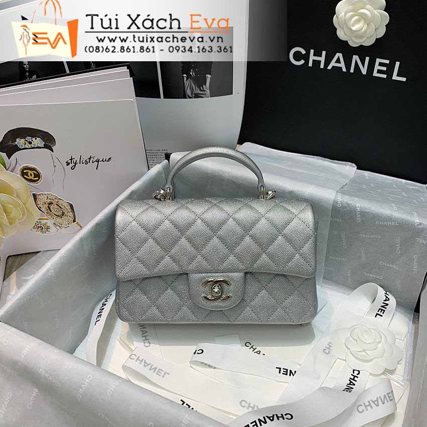 Túi Xách Chanel Classic Flap Bag Siêu Cấp Màu Xám Đẹp.