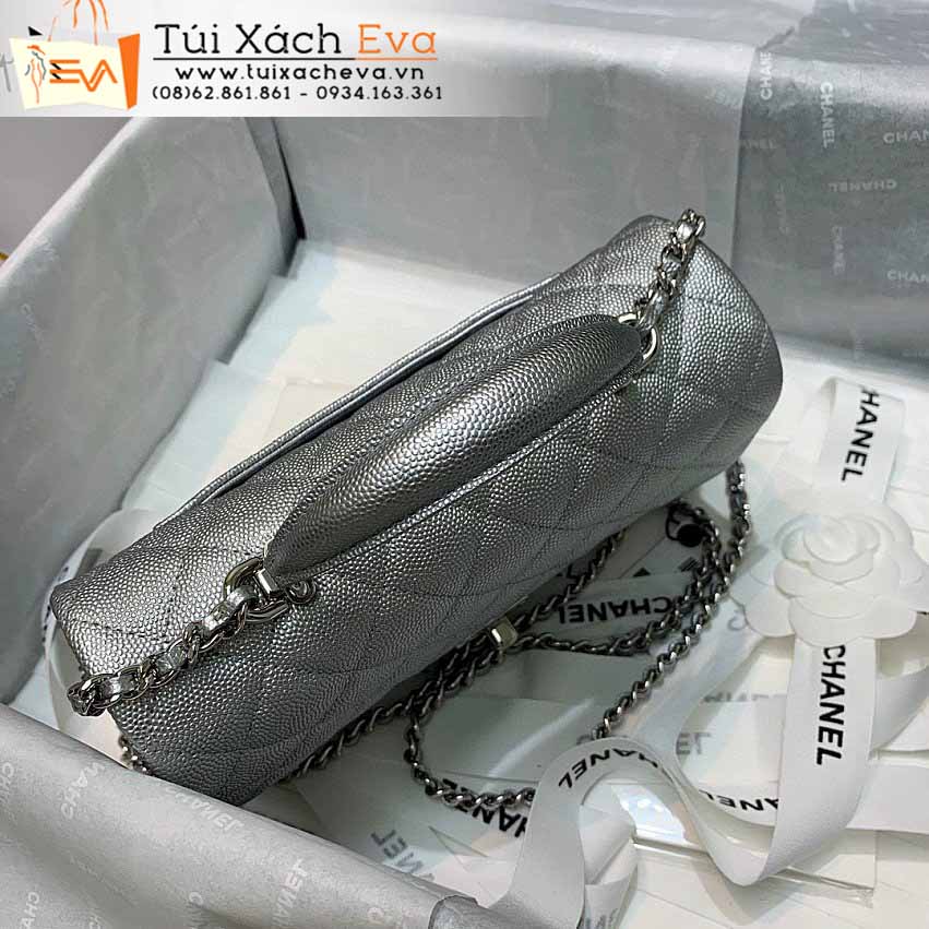 Túi Xách Chanel Classic Flap Bag Siêu Cấp Màu Xám Đẹp.