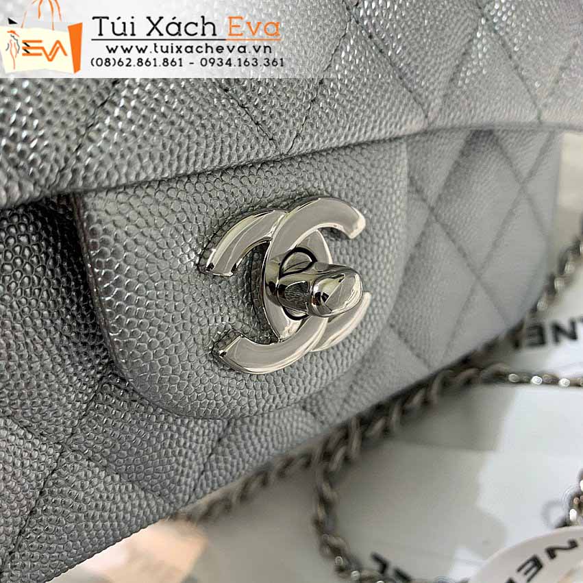 Túi Xách Chanel Classic Flap Bag Siêu Cấp Màu Xám Đẹp.