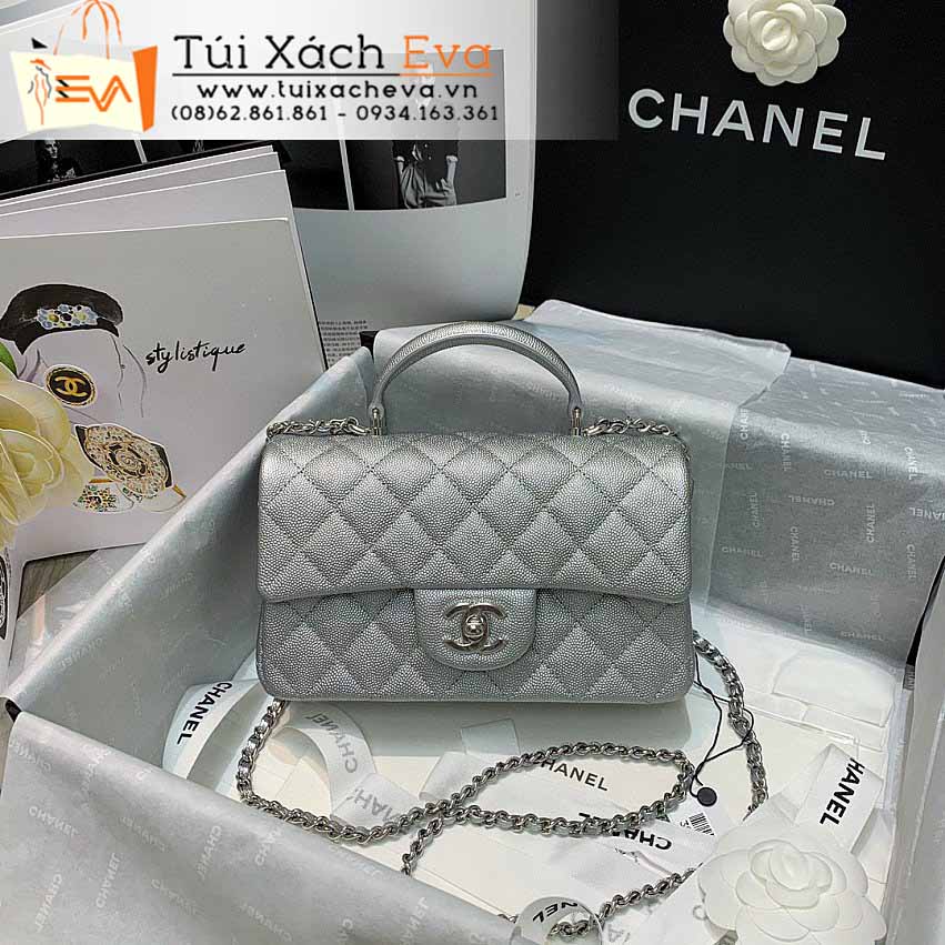 Túi Xách Chanel Classic Flap Bag Siêu Cấp Màu Xám Đẹp.