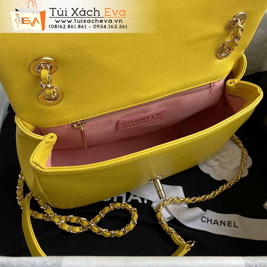 Túi Xách Chanel Classic Bag Siêu Cấp Màu Vàng Đẹp.