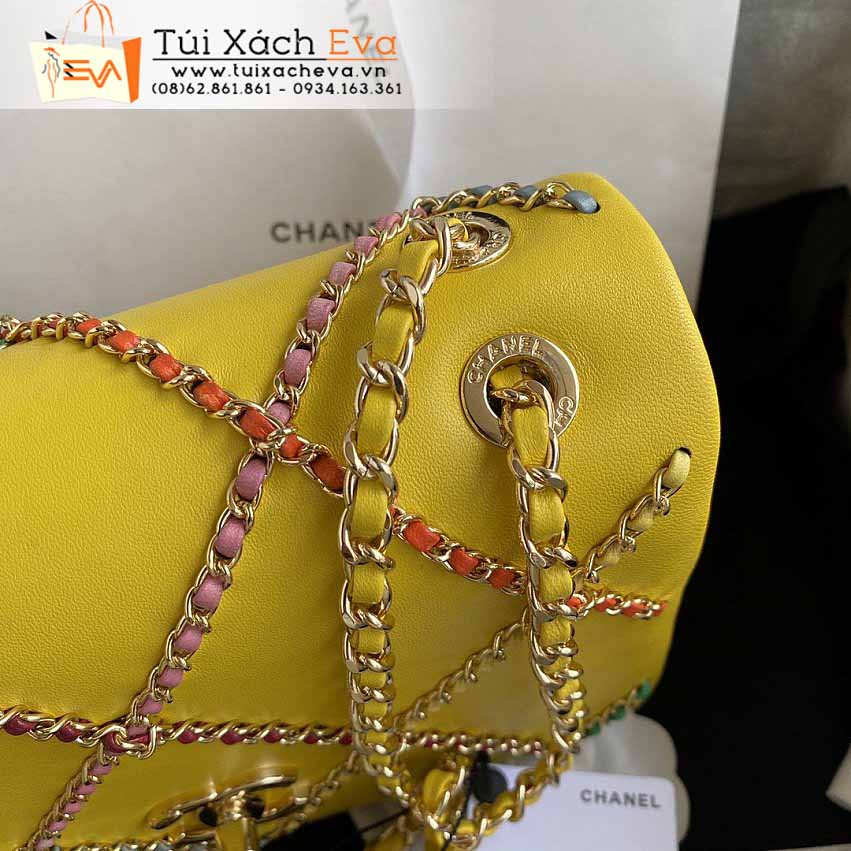 Túi Xách Chanel Classic Bag Siêu Cấp Màu Vàng Đẹp.