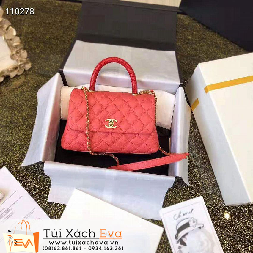 Túi Xách Chanel Coco Handle Bag Siêu Cấp Màu Cam Đẹp.