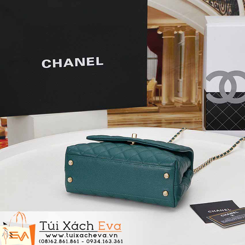 Túi Xách Chanel Coco Handle Bag Siêu Cấp Màu Xanh Lá Đẹp M92990.