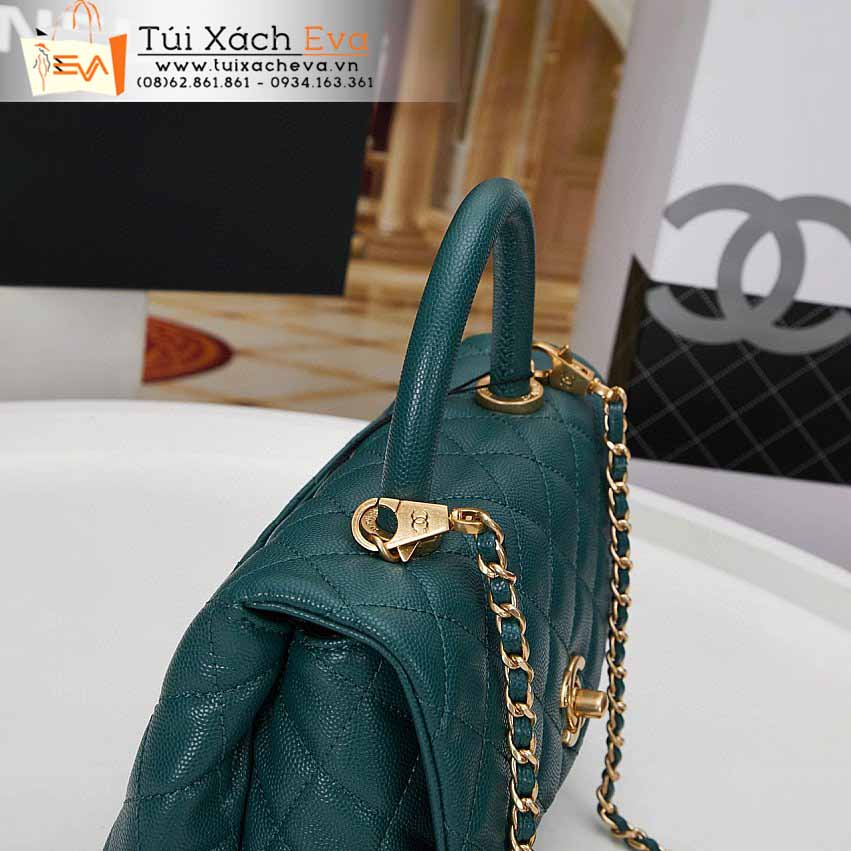 Túi Xách Chanel Coco Handle Bag Siêu Cấp Màu Xanh Lá Đẹp M92990.