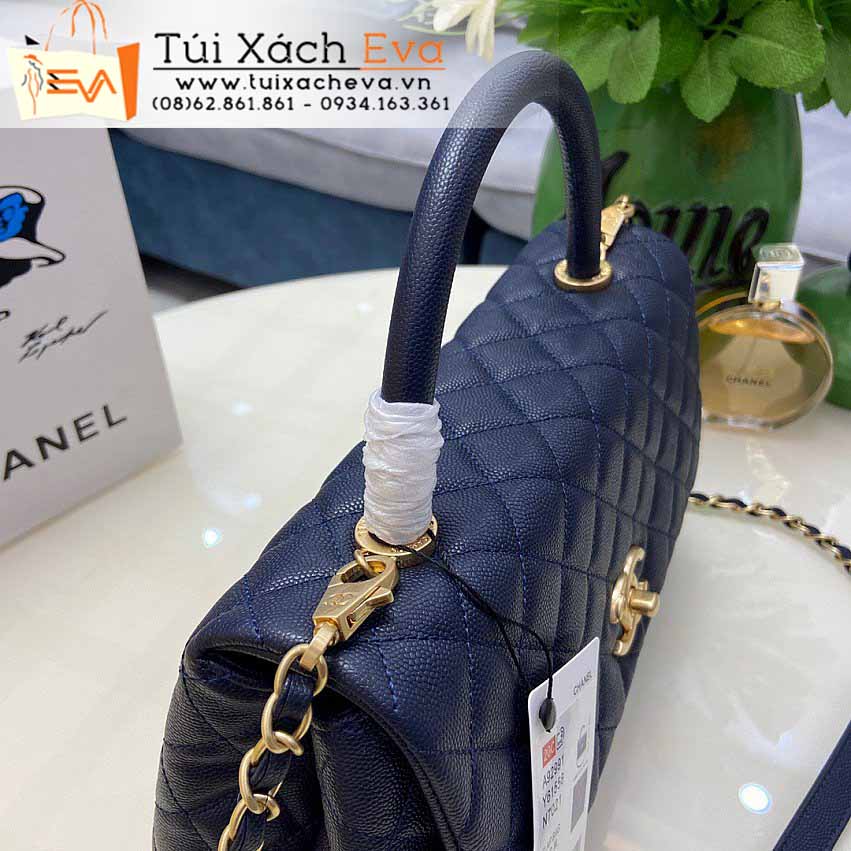 Túi Xách Chanel Coco Handle Bag Siêu Cấp Màu Xanh Đẹp M92991.
