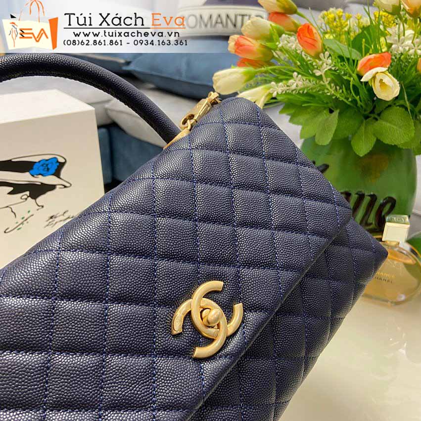 Túi Xách Chanel Coco Handle Bag Siêu Cấp Màu Xanh Đẹp M92991.