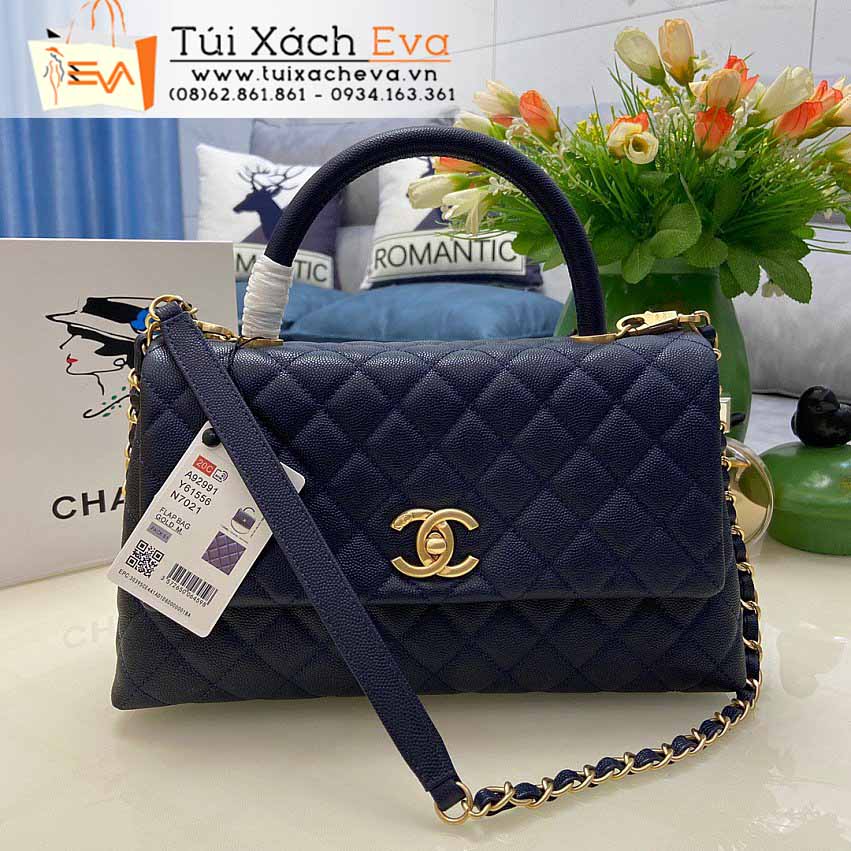 Túi Xách Chanel Coco Handle Bag Siêu Cấp Màu Xanh Đẹp M92991.