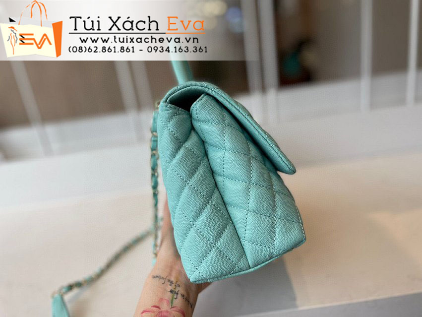 Túi Xách Chanel Coco Handle Bag Siêu Cấp Màu Xanh Đẹp M92993.