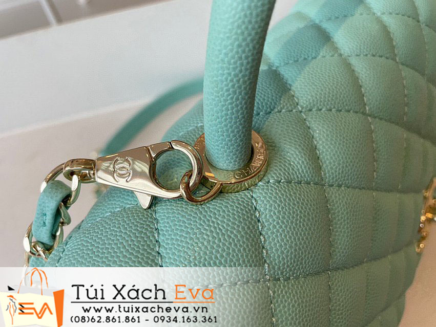 Túi Xách Chanel Coco Handle Bag Siêu Cấp Màu Xanh Đẹp M92993.