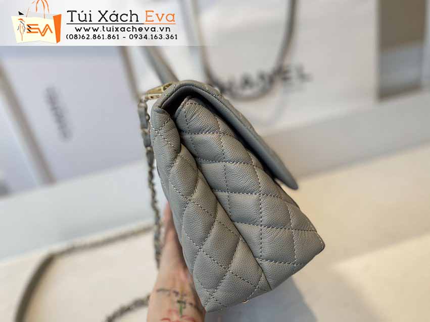 Túi Xách Chanel Coco Handle Bag Siêu Cấp Màu Xám Đẹp M92991