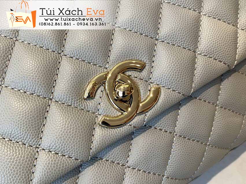 Túi Xách Chanel Coco Handle Bag Siêu Cấp Màu Xám Đẹp M92991