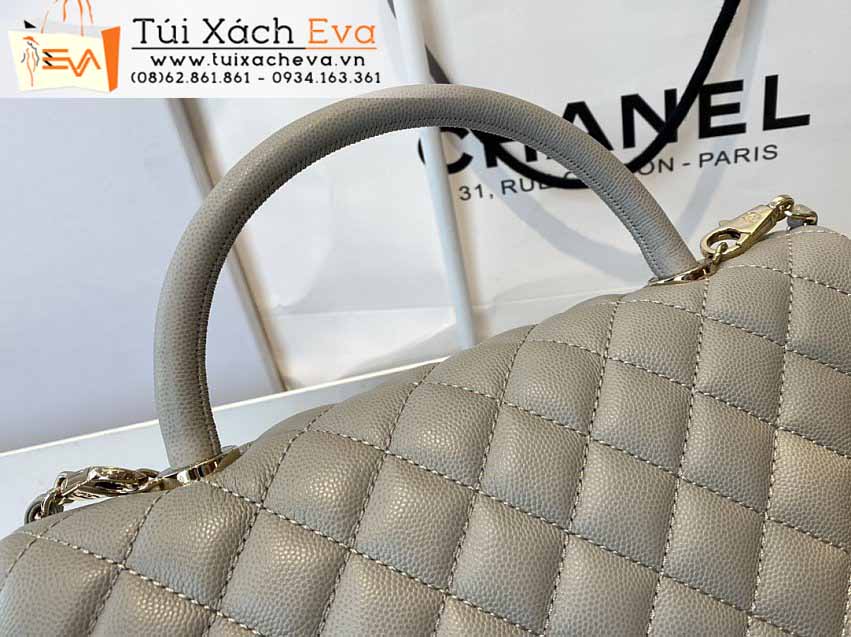 Túi Xách Chanel Coco Handle Bag Siêu Cấp Màu Xám Đẹp M92991