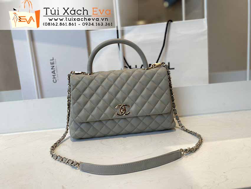 Túi Xách Chanel Coco Handle Bag Siêu Cấp Màu Xám Đẹp M92991