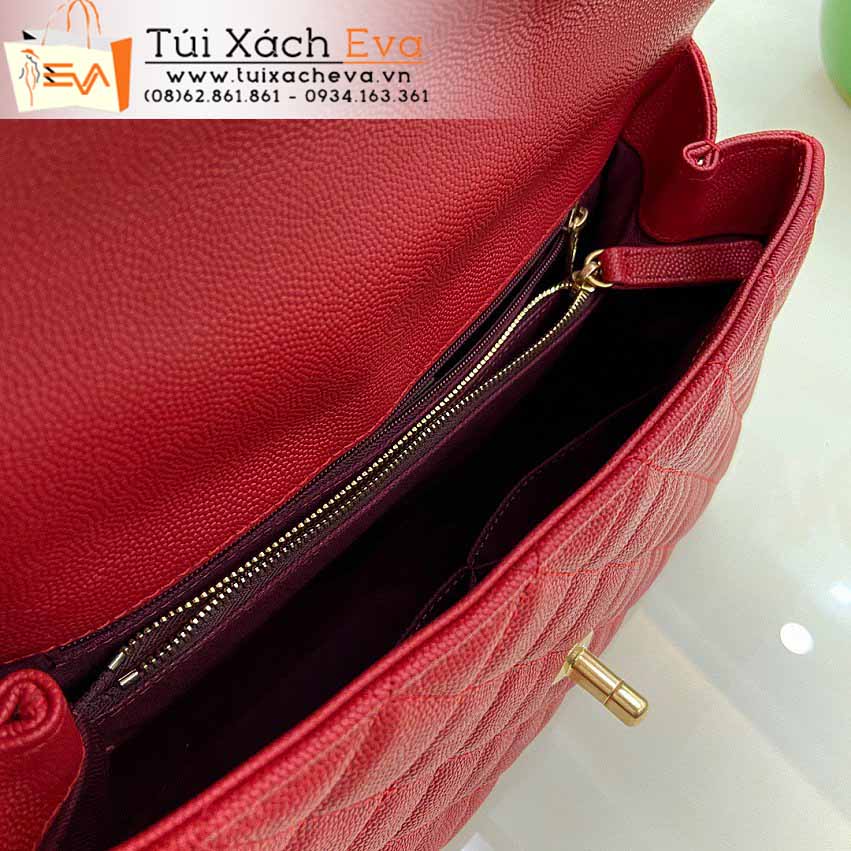 Túi Xách Chanel Coco Handle Bag Siêu Cấp Màu Đỏ Đẹp M92991.