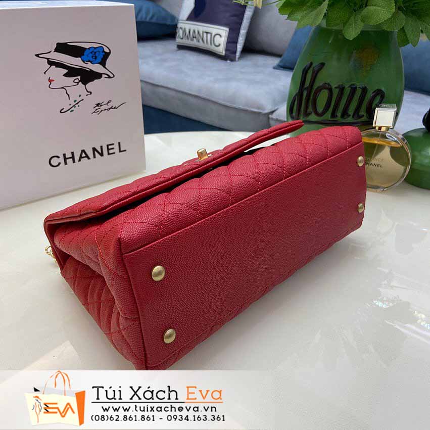 Túi Xách Chanel Coco Handle Bag Siêu Cấp Màu Đỏ Đẹp M92991.