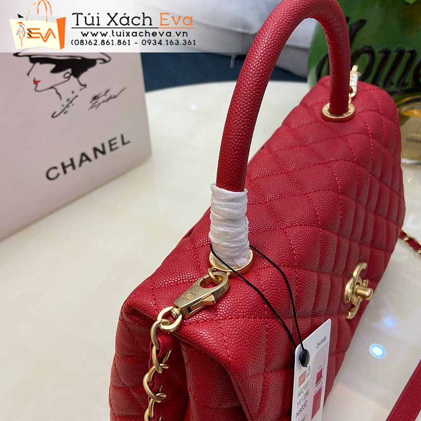Túi Xách Chanel Coco Handle Bag Siêu Cấp Màu Đỏ Đẹp M92991.