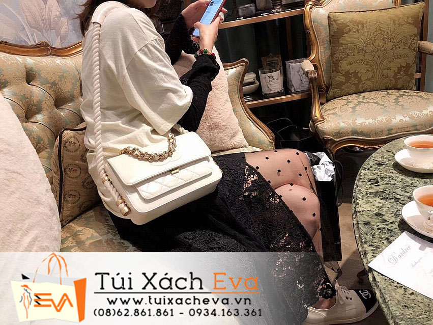 Túi Xách Chanel Flap Bag Siêu Cấp Màu Trắng Đẹp M33000.