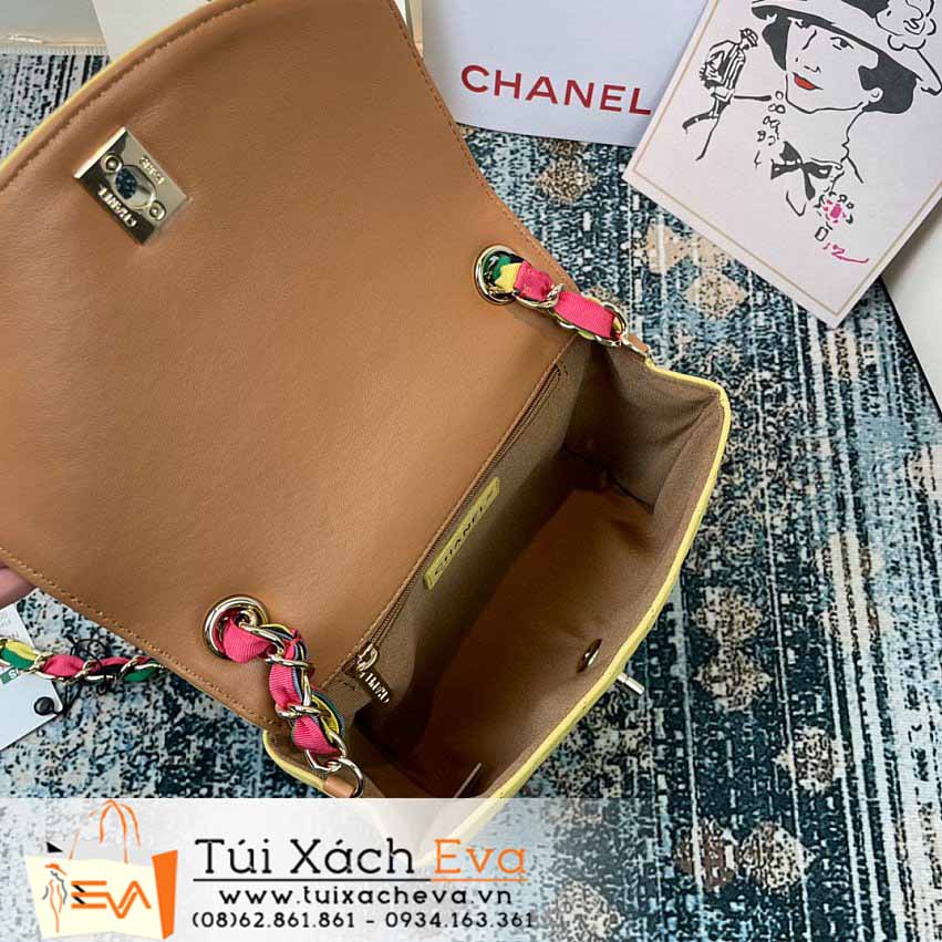 Túi Xách Chanel Flap Bag Siêu Cấp Màu Vàng Đẹp M2411.