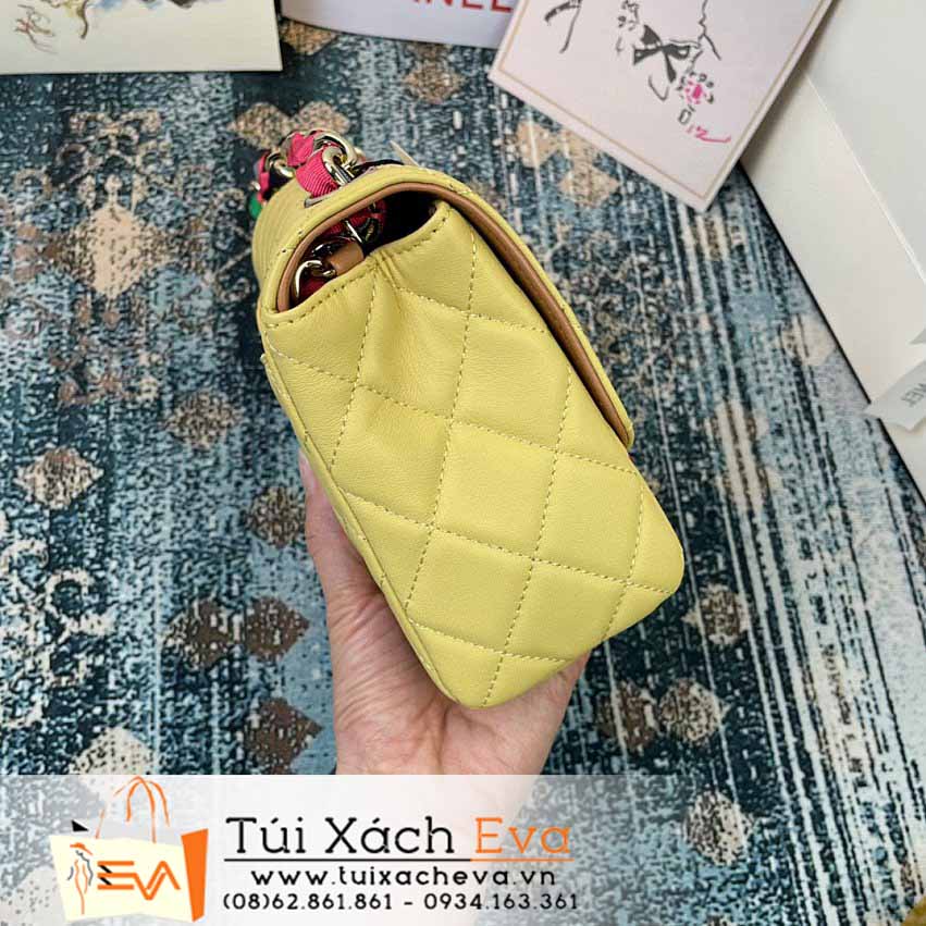 Túi Xách Chanel Flap Bag Siêu Cấp Màu Vàng Đẹp M2411.
